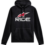 Sudadera con capucha ALPINESTARS Ride 4.0 - Negro/Rojo/Blanco - Talla L 1214-51820-1232-L