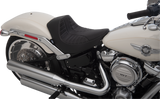 Asiento EZ-Solo de DRAG SPECIALTIES - Costura de escorpión - Hilo plateado - Vinilo - FLFB/S '18-'22 ACT EZ-ON MOUNT STYLE 0802-1186