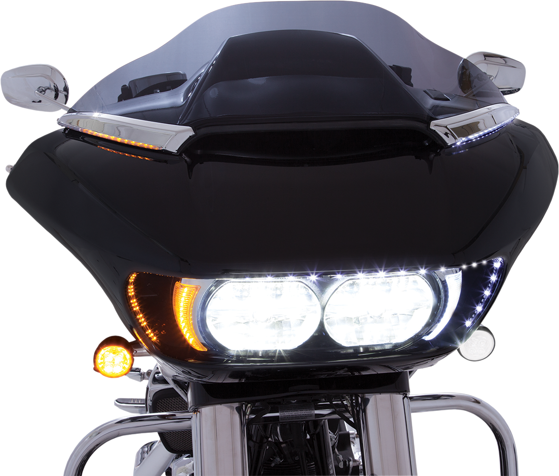 Moldura de parabrisas LED CIRO - 15-20 FLTR - Cromada 11050 