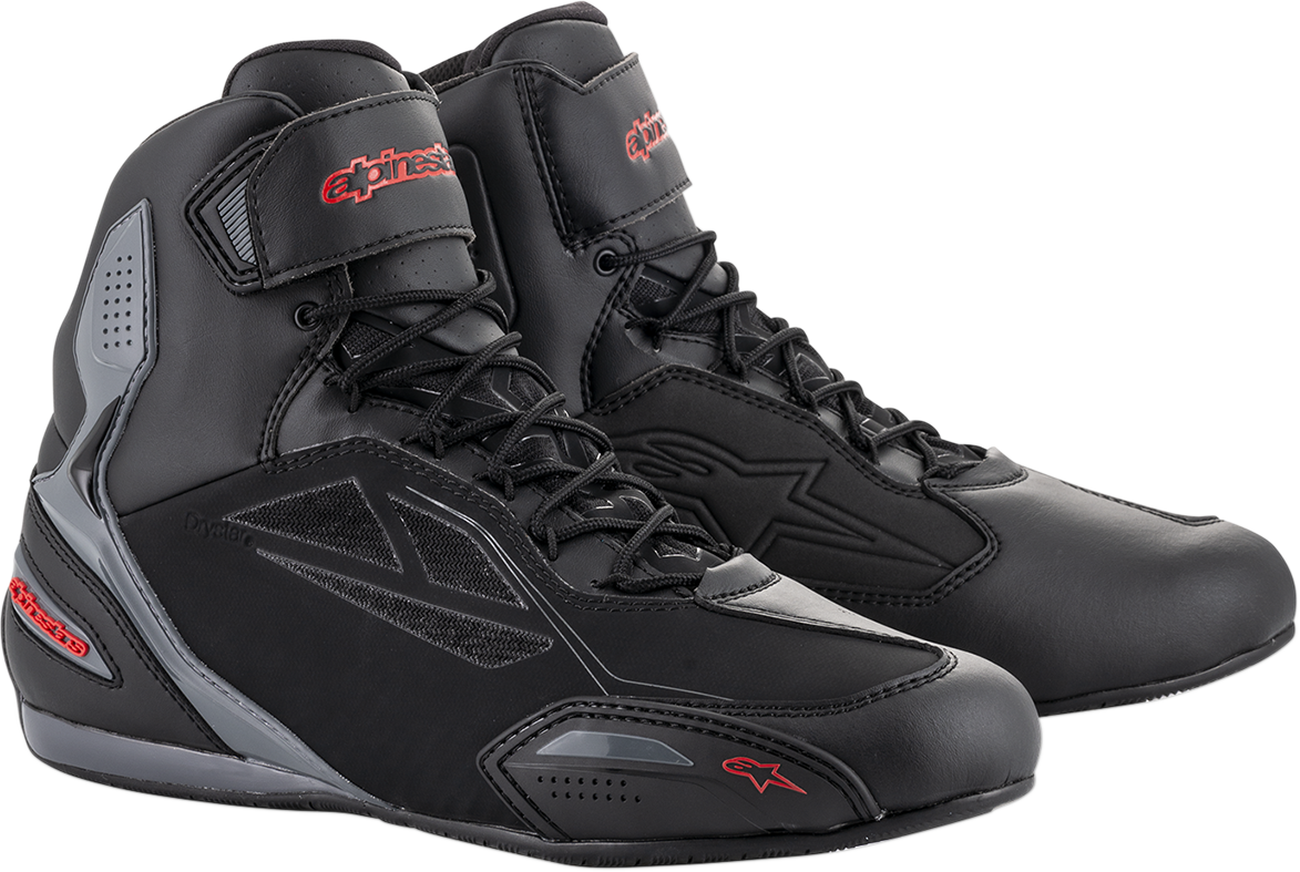 Zapatillas ALPINESTARS Faster-3 Drystar® - Negro/Gris/Rojo - Talla 13 de EE. UU. 2540719131-13