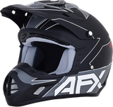 Casco de motocicleta AFX FX-17 - Aced - Negro mate/blanco - Talla mediana 0110-6490