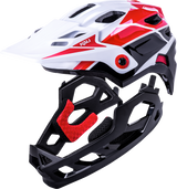 Casco integral de bicicleta KALI Maya para niños - Carrera - Blanco brillante/Rojo/Negro 0221922112 