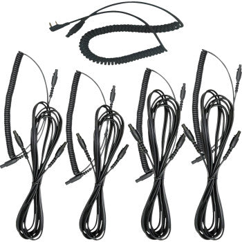 Kit de intercomunicador/radio y auriculares para casco NAVATLAS - 4 plazas - Negro NI2RIH4 