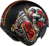 Casco de motocicleta Saturn Z1R - Devil Made Me - Negro/Rojo - Grande 0104-2819
