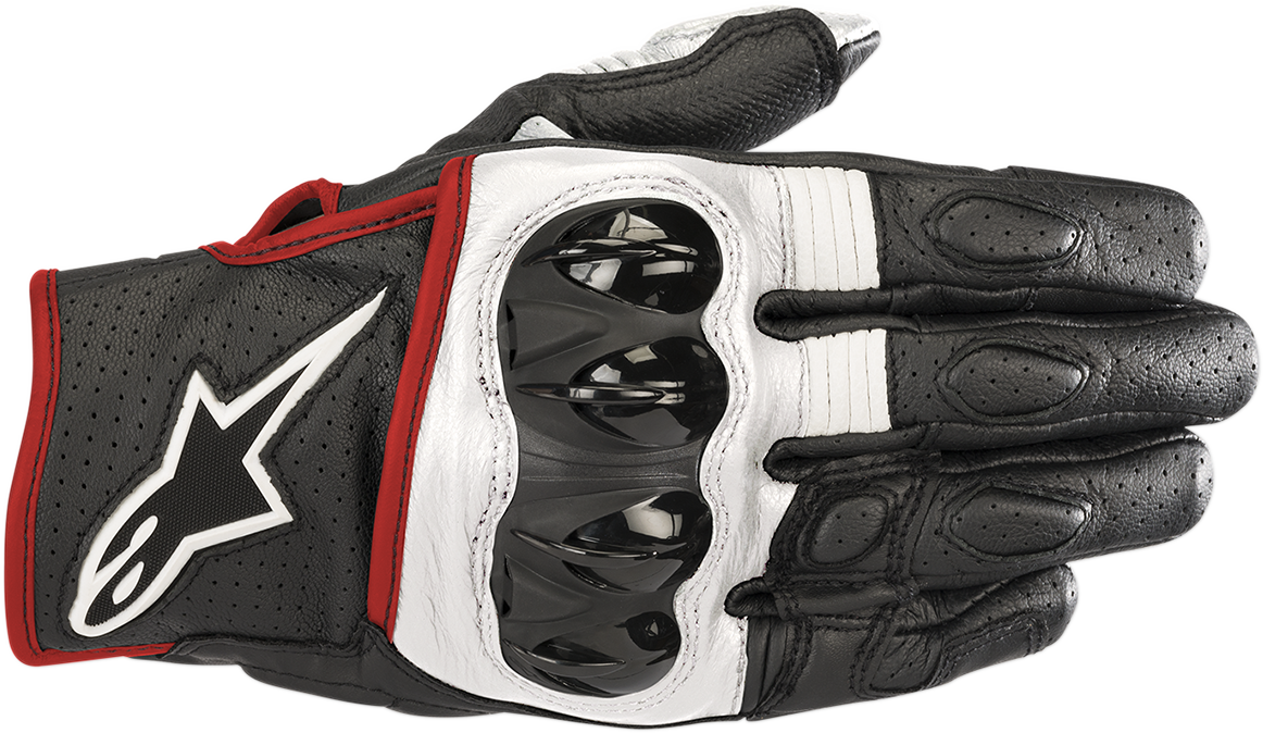 Guantes ALPINESTARS Celer V2 - Negro/Blanco/Rojo Fluo - XL 3567018-1231-XL