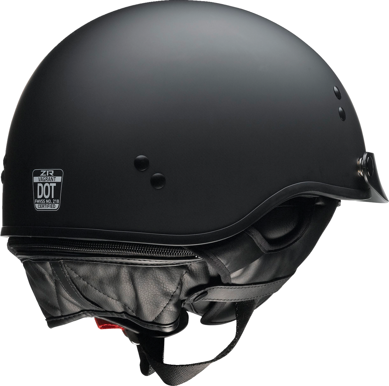 Z1R Vagrant NC Motorcycle Helmet - Flat Black