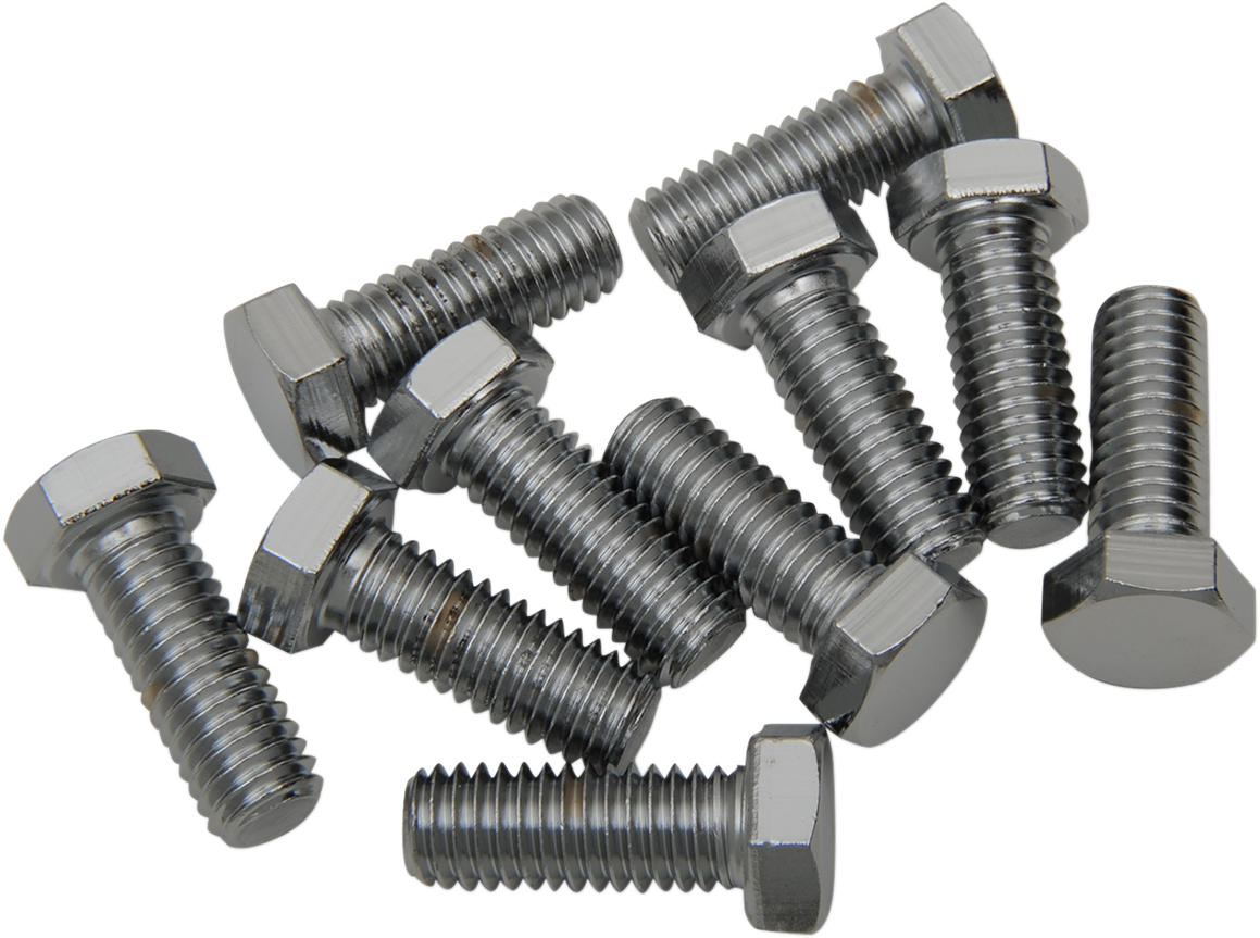 Pernos DRAG SPECIALTIES - Cabeza hexagonal - Cromados - 3/8"-16 x 1" MPB132