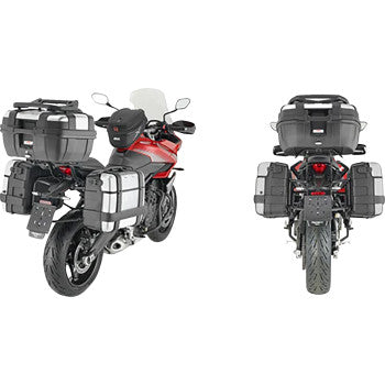 Soporte para maletas laterales GIVI - Herrajes para maletas laterales - Negro/Plateado PLO6421MK 