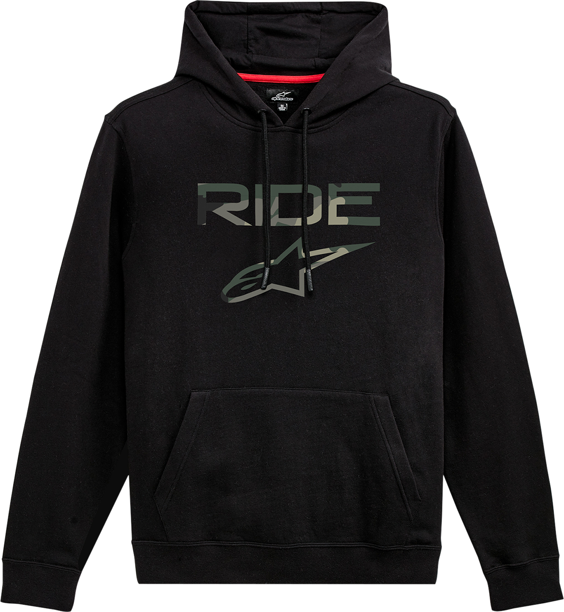 Sudadera con capucha ALPINESTARS Ride 2.0 Camo - Negra - Talla L 1212-5190010-L
