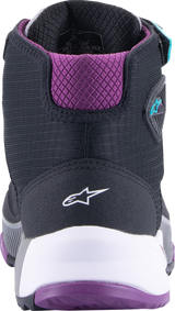 Zapatillas ALPINESTARS Stella CR-X Drystar® para mujer - Negro/Gris/Verde azulado/Morado - Talla 7 de EE. UU. 261152313707