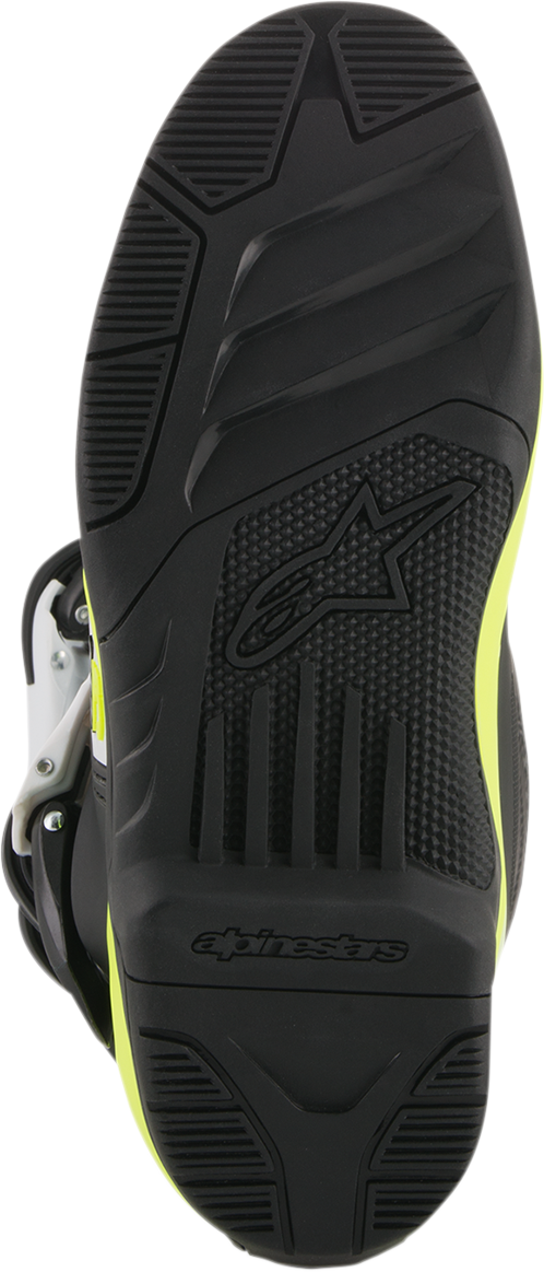 Botas ALPINESTARS Tech 3S - Negro/Blanco/Amarillo Fluorescente - Talla 4 de EE. UU. 2014018-125-4