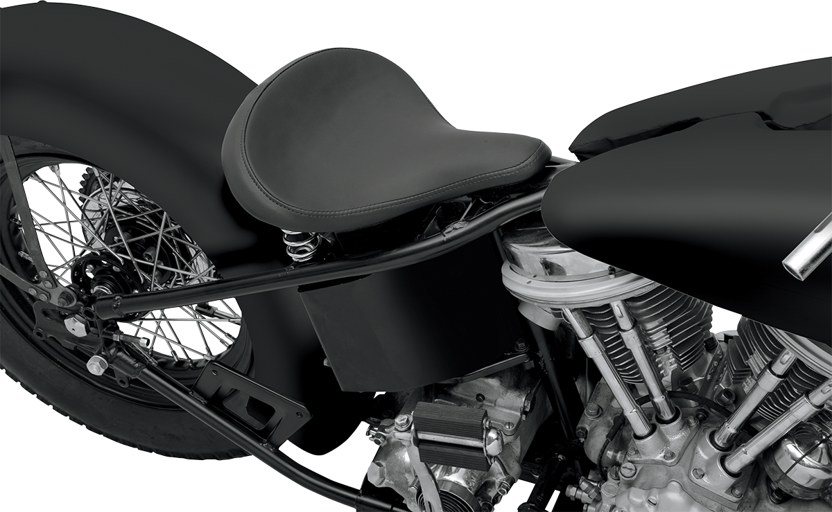 Asiento DRAG SPECIALTIES - Spring Solo - Grande - Cuero negro reflectante solar - Liso 0806-0052