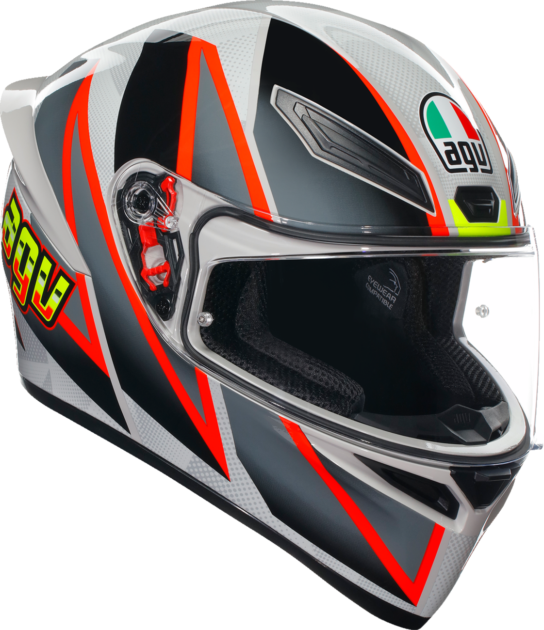Casco de moto AGV K1 S - Blipper - Gris/Rojo - Pequeño 2118394003030S