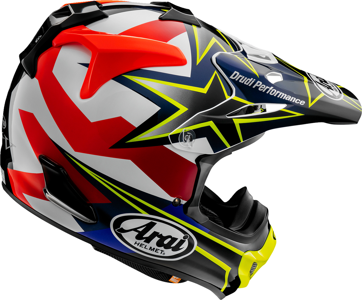 Casco de motocicleta ARAI VX-Pro4 - Estrellas y rayas - Amarillo - Mediano 0110-8203 