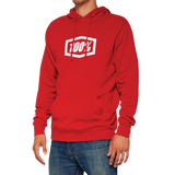 Sudadera con capucha 100% Icon - Roja - Talla pequeña 20029-00010