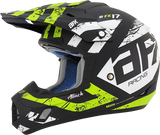 Casco de moto AFX FX-17 - Attack - Negro mate/Verde - XS 0110-7178