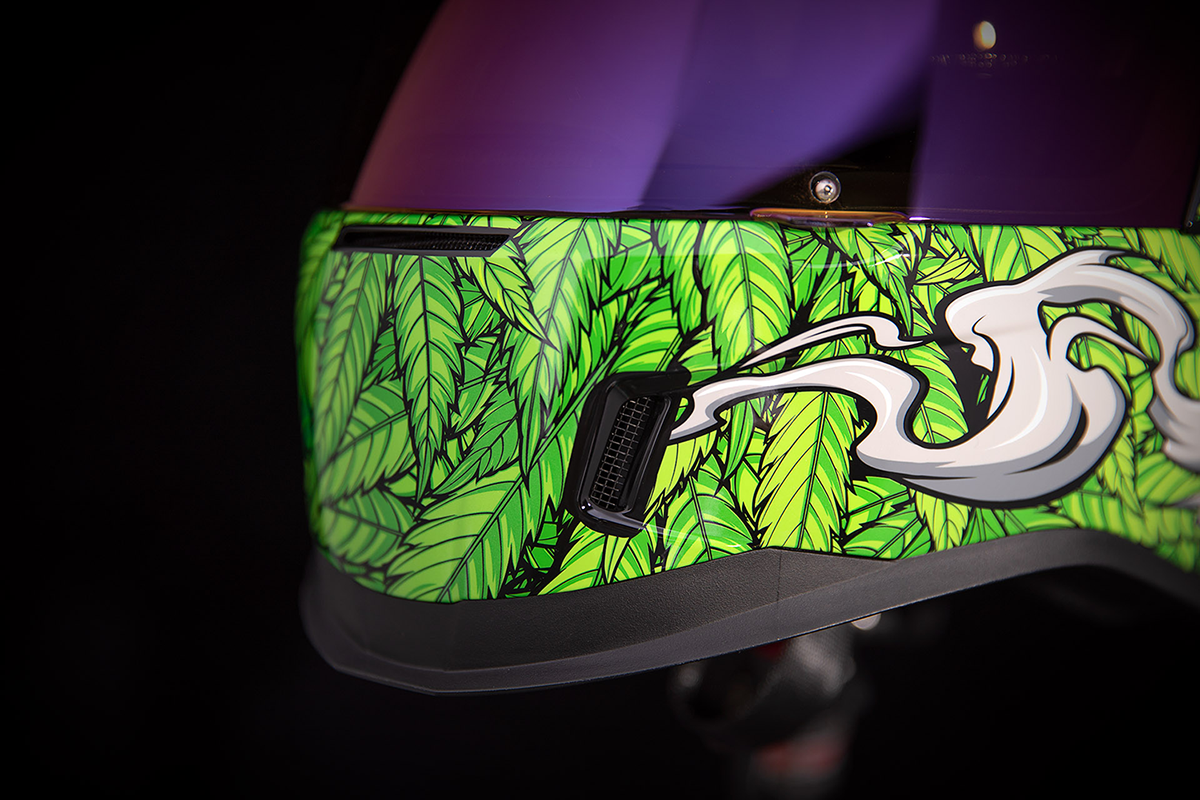 glow motorcycle helmet ICON Airform™ Motorcycle Helmet - Ritemind Glow™ - Green