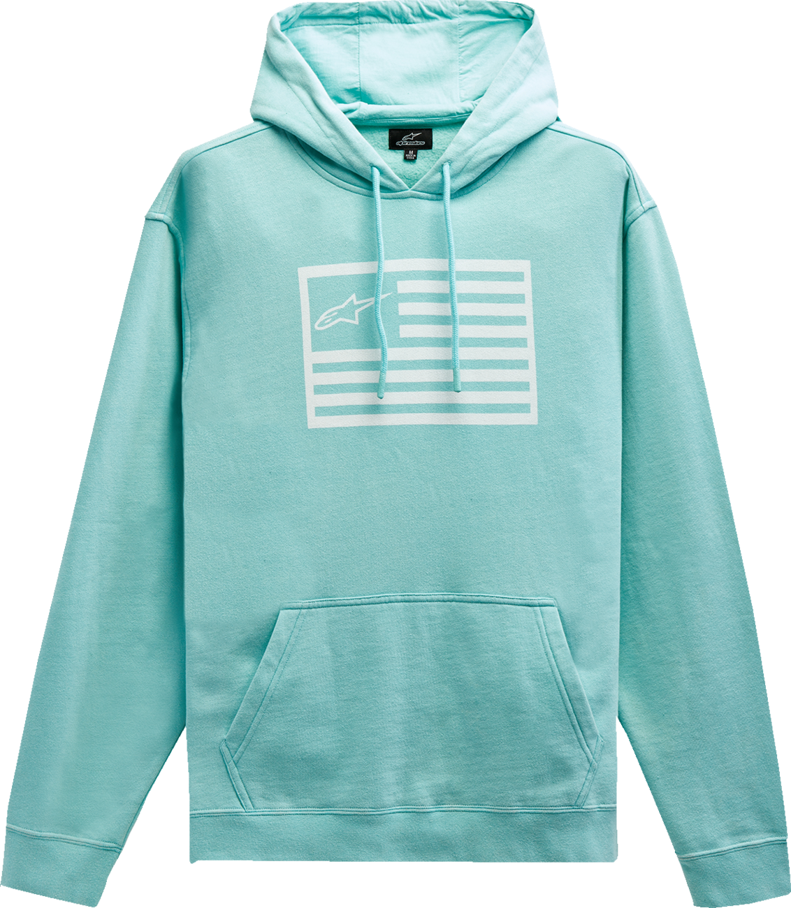 Sudadera con capucha ALPINESTARS Artifact - Aguamarina claro - Grande 1213510207206L
