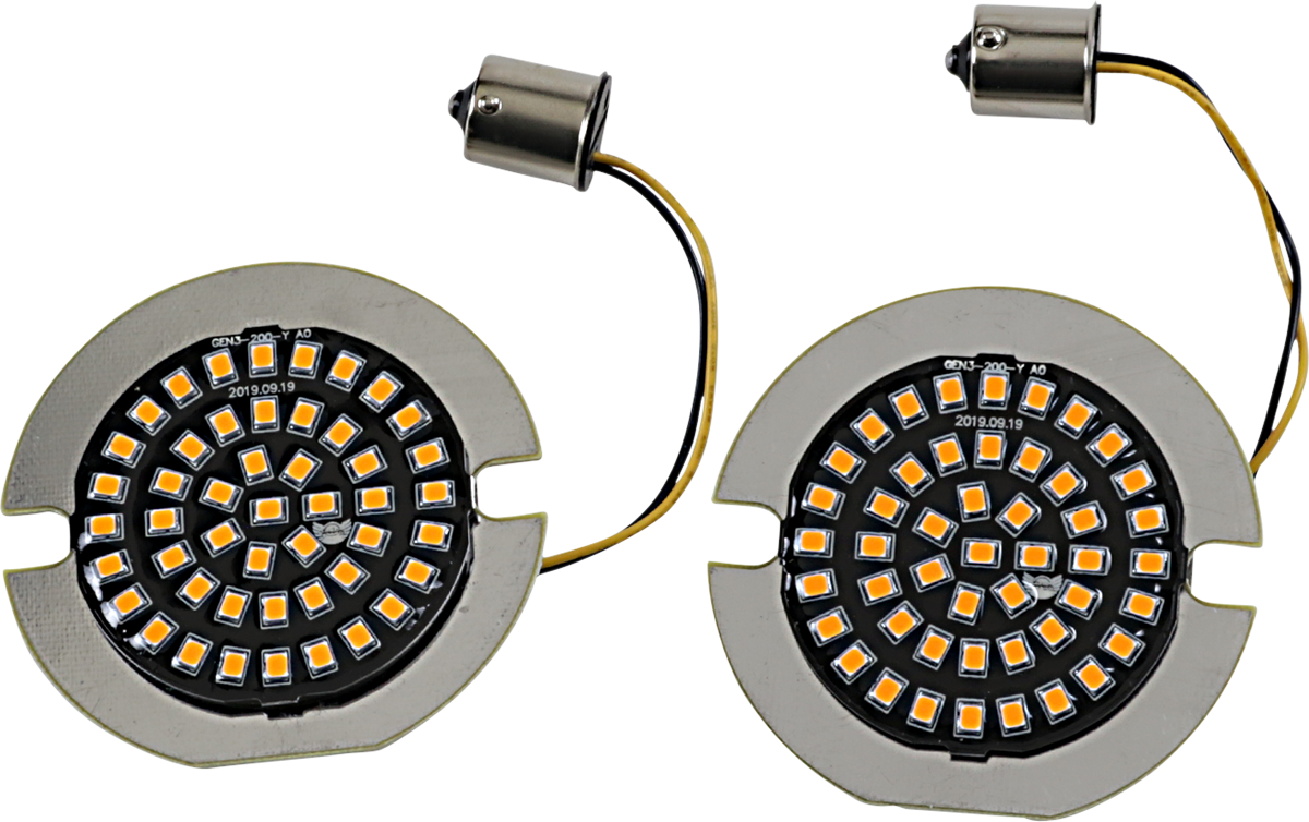 Inserto de señal de giro de estilo plano DRAG SPECIALTIES - Ámbar DS-300-A-1156-T