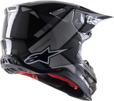 Casco de motocicleta ALPINESTARS Supertech M10 - Meta 2 - MIPS® - Negro/Gris/Brillante - Pequeño 8300422-1195-SM