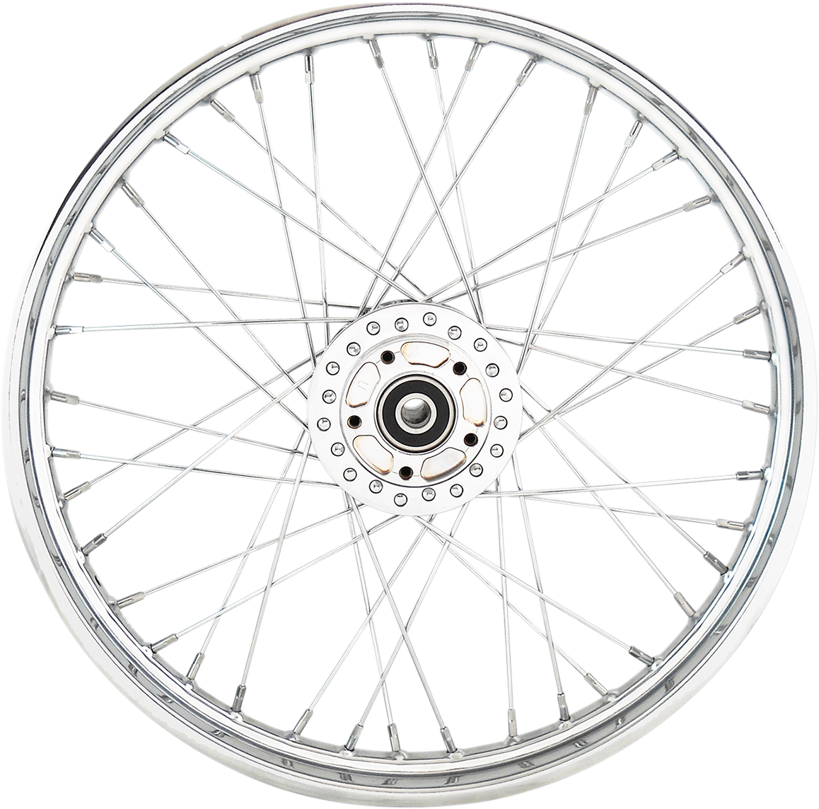 Rueda delantera DRAG SPECIALTIES - Disco simple/Sin ABS - Cromada - 21" x 2,15" - '06-'07 XL 64540