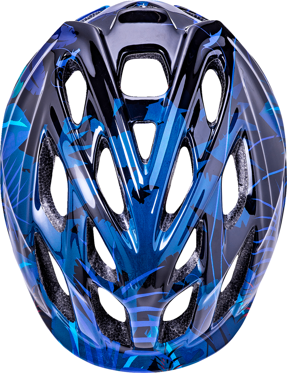 Casco de bicicleta infantil con iluminación KALI Chakra - Jungla - Azul brillante - Pequeño 221022225 