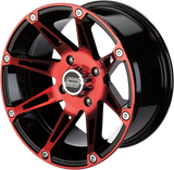 Rueda MOOSE UTILITY - 387X - Delantera - Anodizada Rojo/Negro - 12x7 - 4/136 - 4+3 387MO127136BWR4