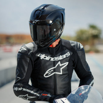 Casco de moto ALPINESTARS Supertech R10 - Sólido - Negro carbón - XS 8200124-1902-XS