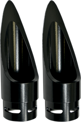 BARON Exhaust Tip - Black - Scalloped BA-1100-01B