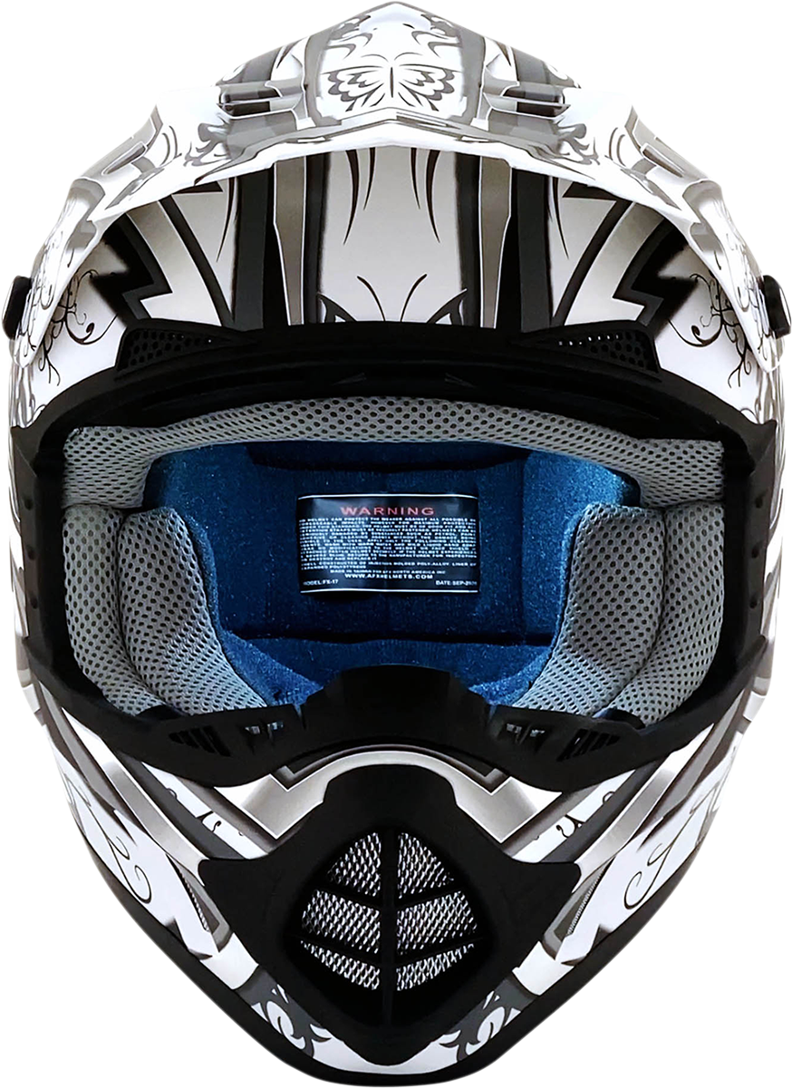 AFX FX-17 Motorcycle Helmet - Butterfly - Matte White - XS 0110-7126