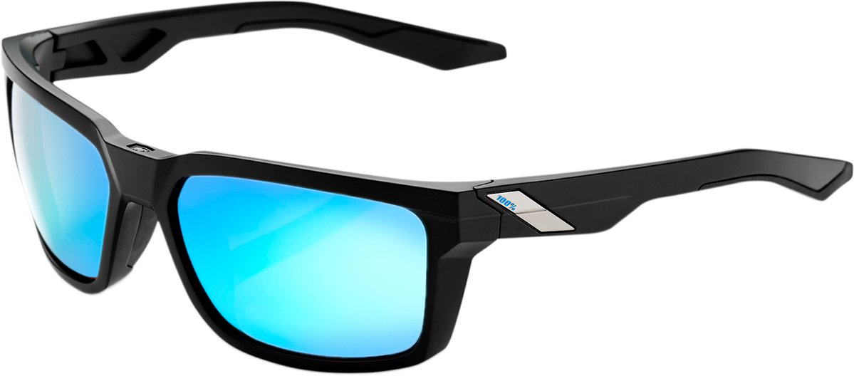 Gafas de sol 100% Daze - Negro mate - Espejo azul 61030-019-75