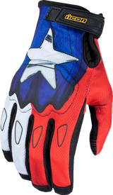 Guantes ICON Hooligan™ CE Tejas Libre - Azul - Pequeño 3301-4716