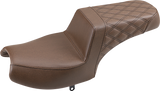 Asiento SADDLEMEN Step Up - Delantero liso/Trasero enrejado - Marrón - Challenger I20-06-173BR 