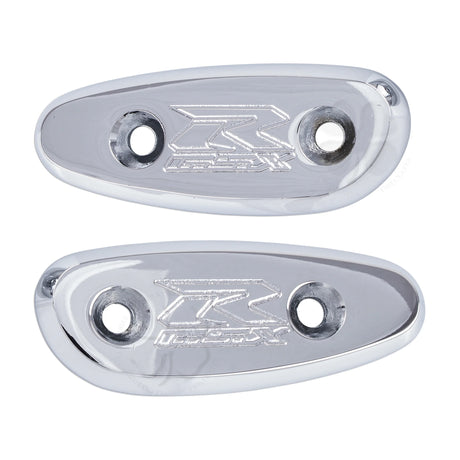 Suzuki GSXR 600 750 1000 2001-2005 Chrome Mirror Block Offs