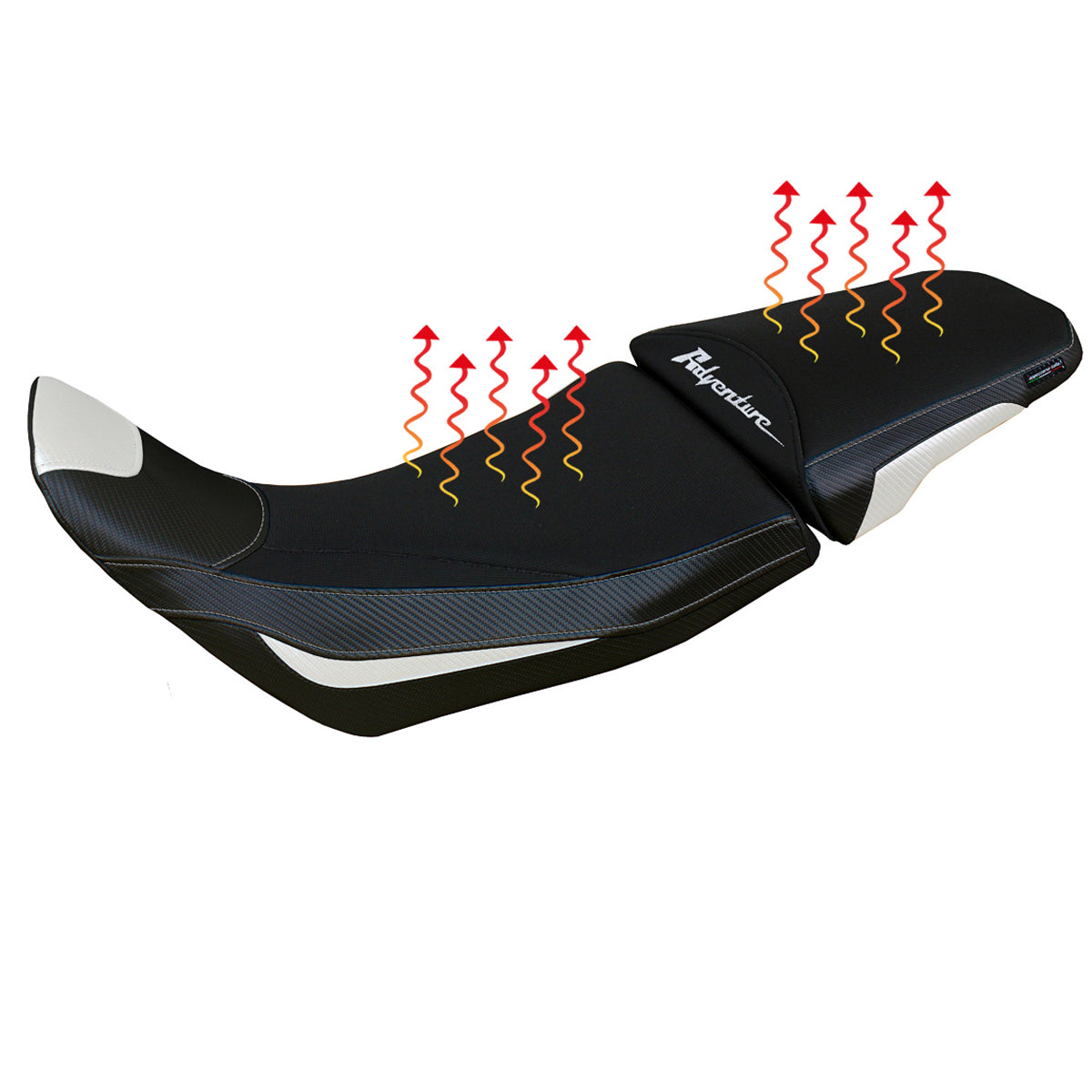 Honda Africa Twin Adv Sport 1100 2020-2024 Comfort Heat Seat Cover Tappezzeria Italia TPZ in White