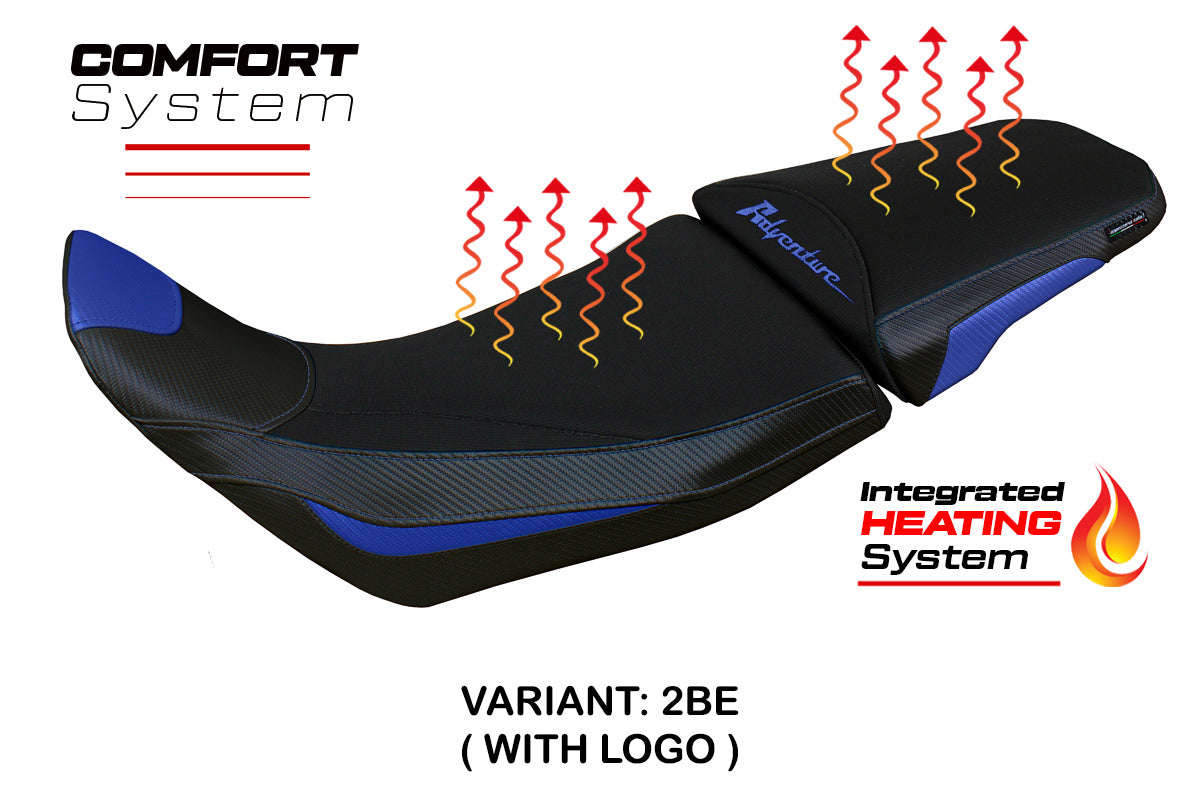 Honda Africa Twin Adv Sport 1100 2020-2024 Comfort Heat Seat Cover Tappezzeria Italia TPZ in Blue