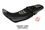 Funda de asiento Tappezzeria Italia TPZ para Honda Africa Twin 1100 ADV Sport 2020-2024 en gris y dorado SE