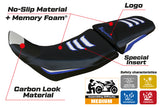 Funda de asiento Tappezzeria Italia TPZ Comfort para Honda Africa Twin 1100 2020-2024 en azul y blanco SE