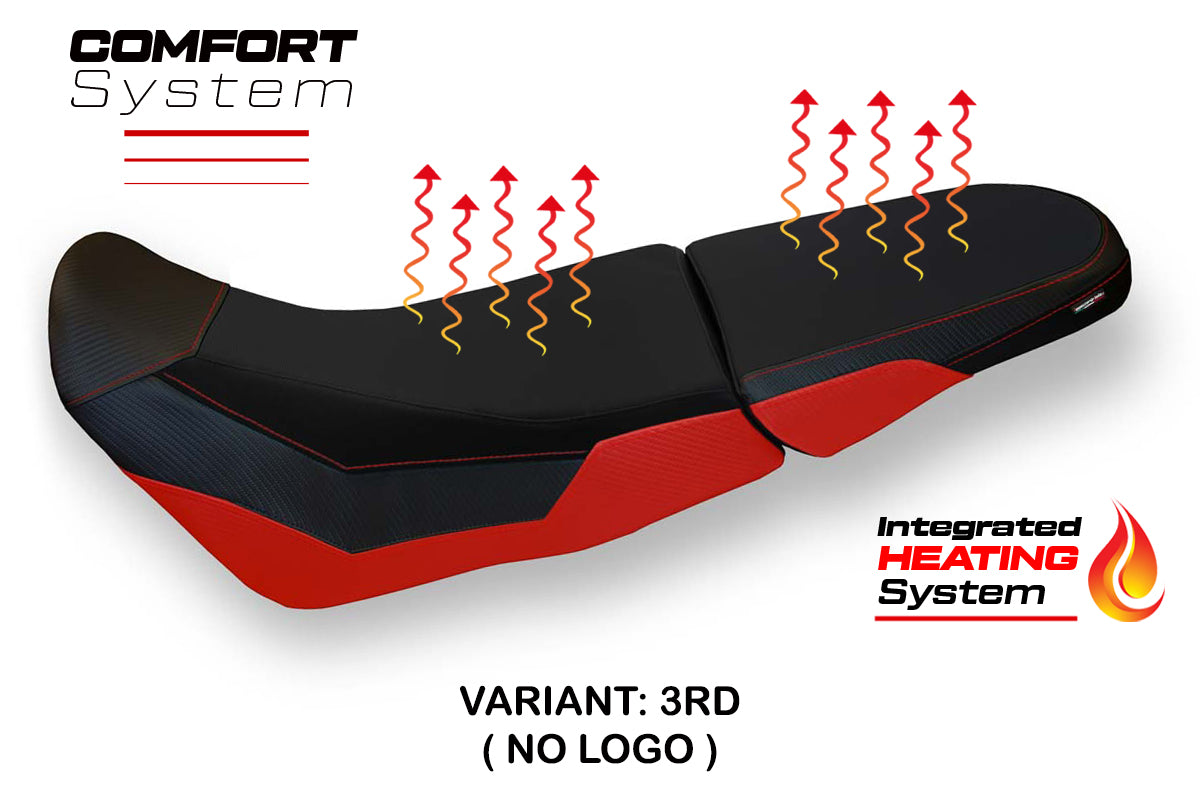 Honda Africa Twin 1000 Adventure 2018-2019 Comfort Heated Seat Cover Tappezzeria Italia TPZ in Red