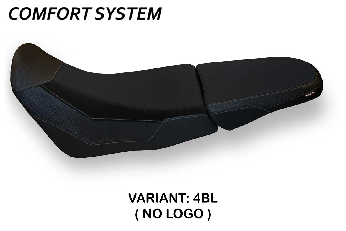 Funda de asiento Tappezzeria Italia TPZ Comfort para Honda Africa Twin 1000 Adventure 2018-2019 en negro