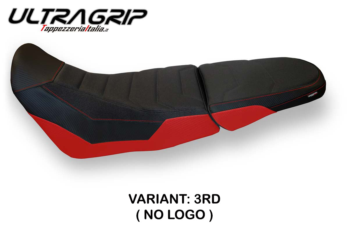 Funda de asiento Tappezzeria Italia TPZ Ultragrip para Honda Africa Twin 1000 Adventure 2018-2019 en rojo