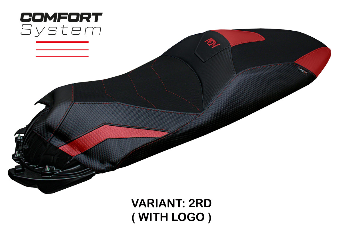 Honda ADV 350 2022-2025 Seat Cover Tappezzeria Italia TPZ Comfort in Red and Black