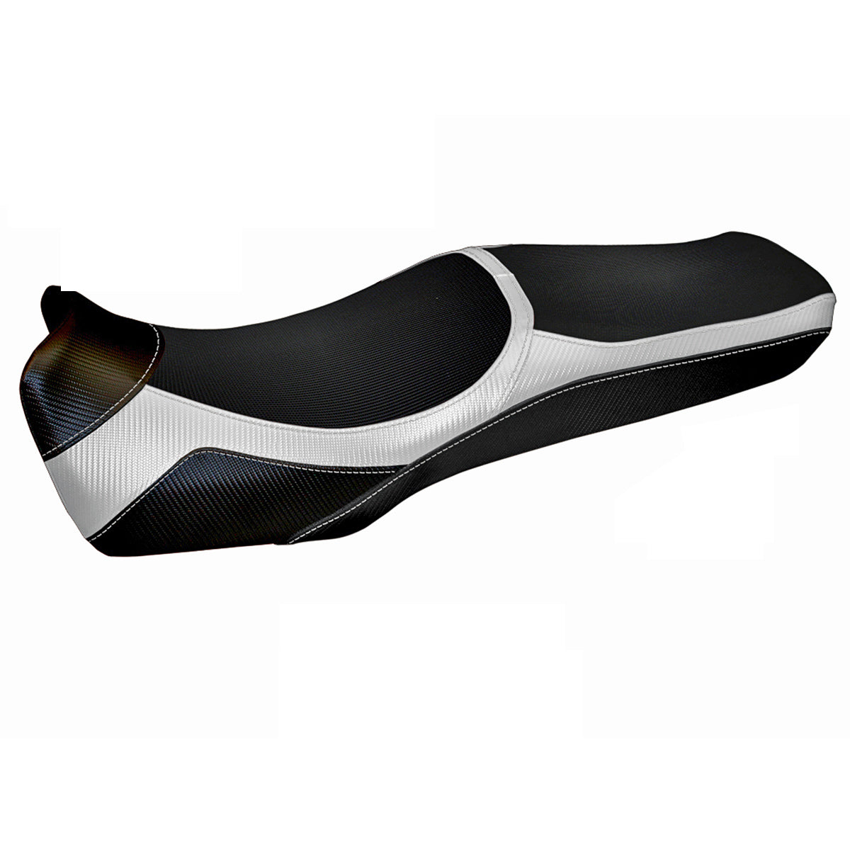 Funda de asiento para Honda Crosstourer 1200 VFR1200X 2011-2020 Tappezzeria Italia TPZ en blanco y negro