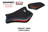 Honda CBR1000RR 2008-2011 Seat Cover TPZ Italia Velvet Comfort Silver White