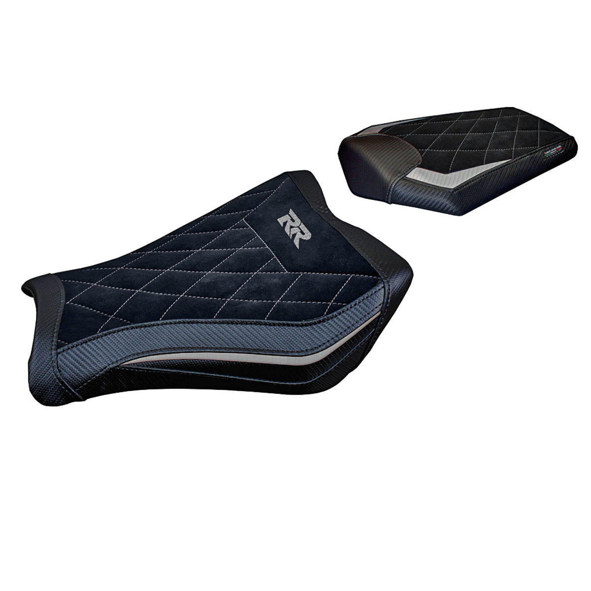 Funda de asiento Honda CBR1000RR 2008-2016 Tappezzeria Italia TPZ Comfort en plata diamante