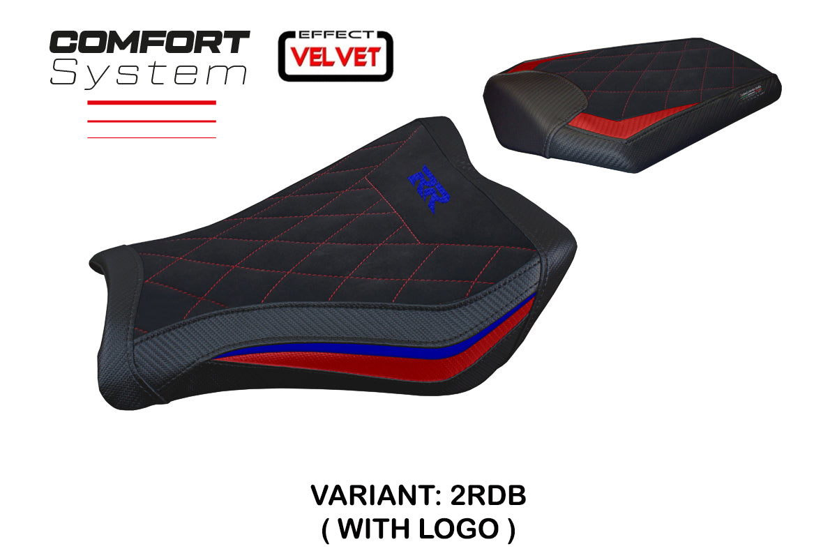 Honda CBR1000RR 2008-2016 Seat Cover Tappezzeria Italia TPZ Comfort in Red and Blue Diamond