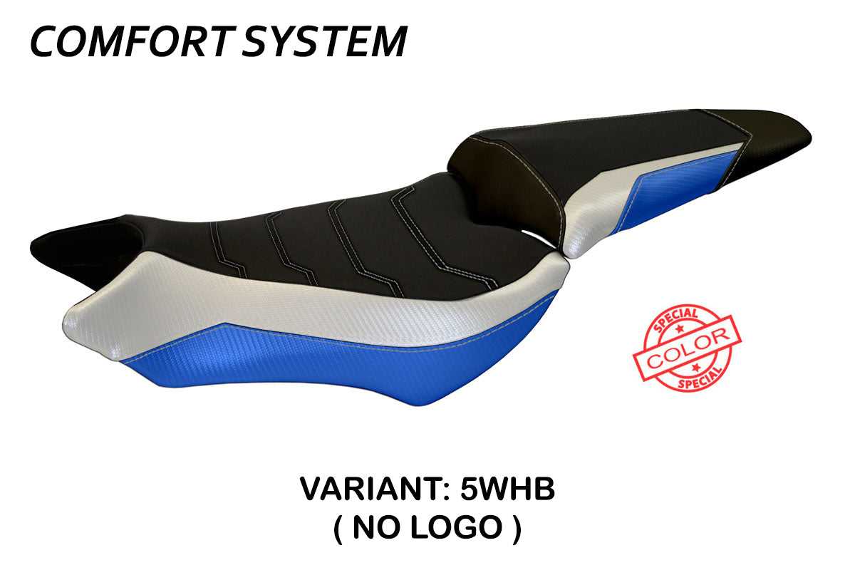 Funda de asiento Honda CB1000R 2008-2017 Tappezzeria Italia TPZ Comfort en blanco y azul
