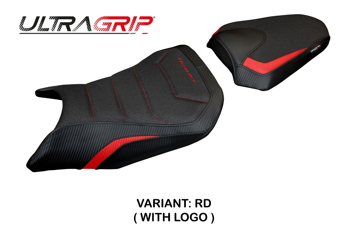 Funda de asiento Honda CB 500 Hornet 2024-2025 Tappezzeria Italia TPZ Ultragrip Rojo Negro