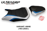 Funda de asiento Honda CB500F 2016-2023 Tappezzeria Italia TPZ Ultragrip en blanco y azul