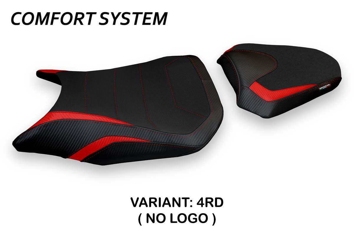 Funda de asiento Honda CB500F 2016-2023 Tappezzeria Italia TPZ Comfort en rojo y negro